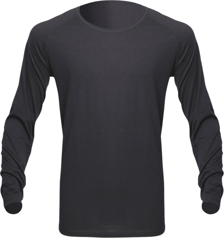 Asivik Asivik Adventure Merino blend Crew uldundertrøje, herre Sort
