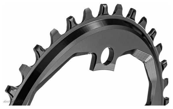 Plateau Ovale Narrow Wide AbsoluteBlack 110BCD pour Transmissions Sram Apex Noir
