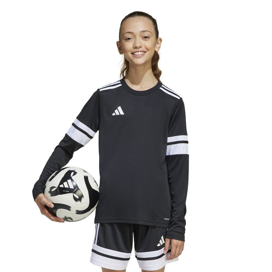 adidas Maillot Squadra 25 Manches Longues - Noir/Blanc Enfant