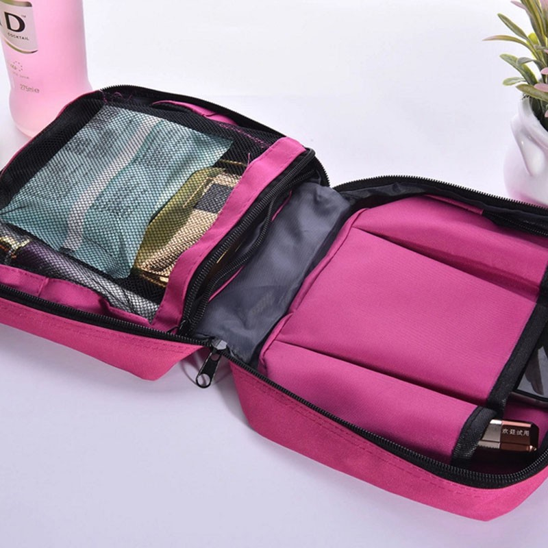 (22x16x7cm) Reise Kulturbeutel Kosmetik Make Up Tasche Necessaire Organizer Bag - Hellgrün