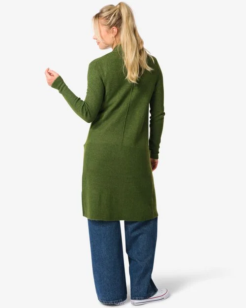 gilet maillé Lana pour femmes vert foncé