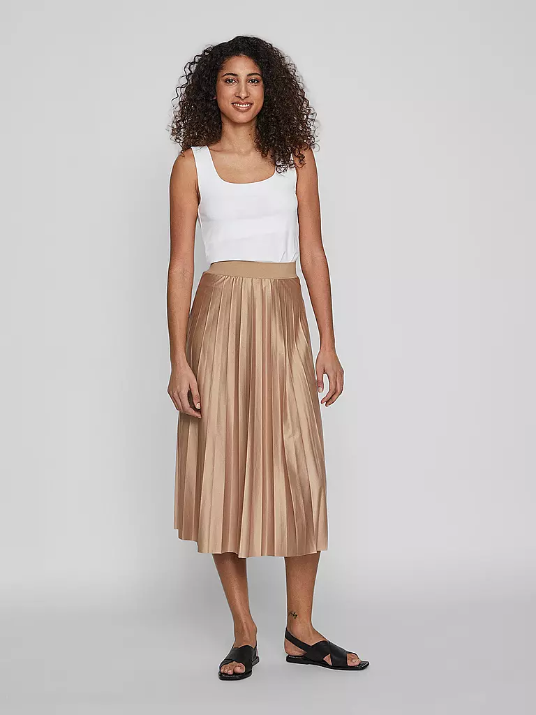 VILA Plisseerock VINITBAN  beige
