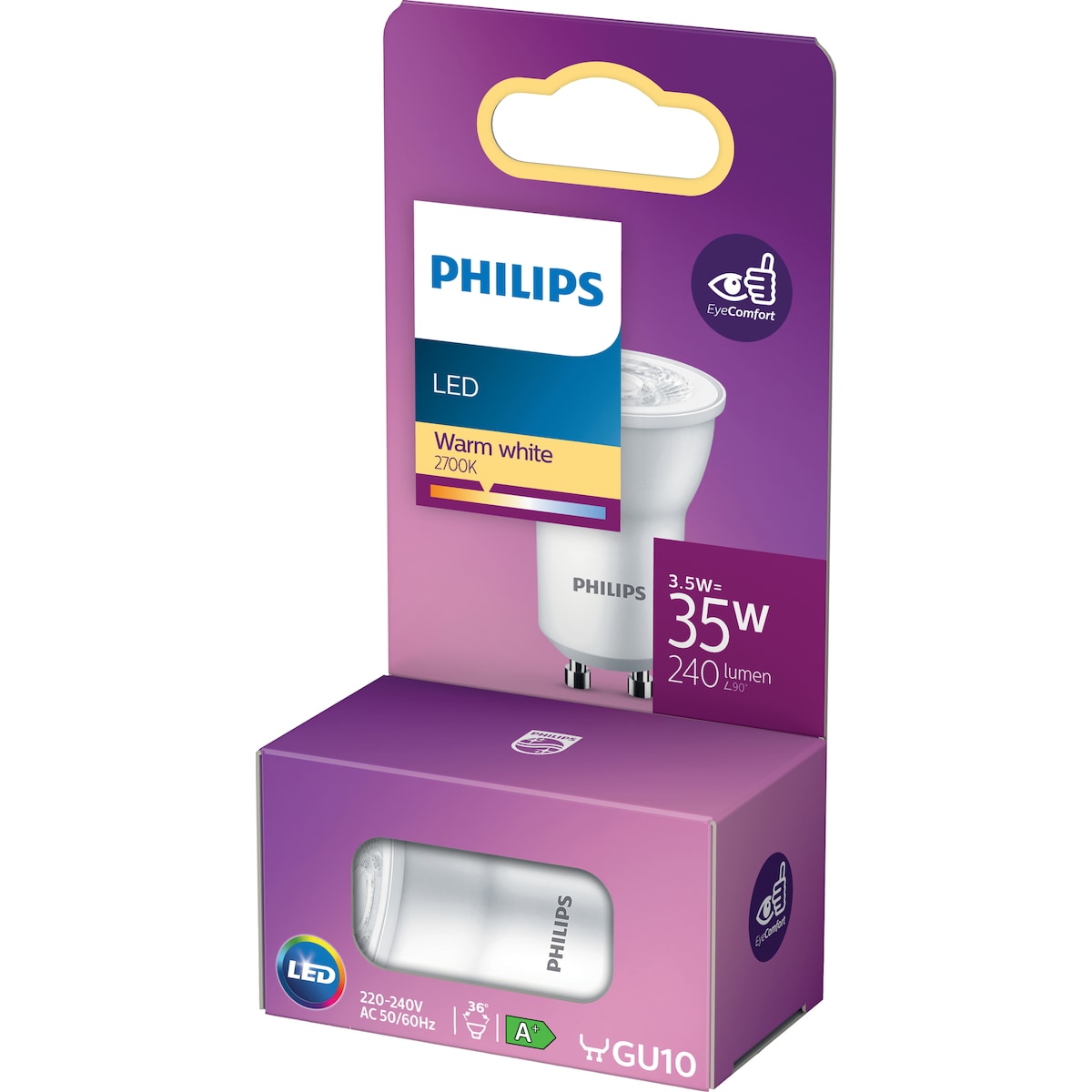 Philips LED-spotlys 3,5W GU10