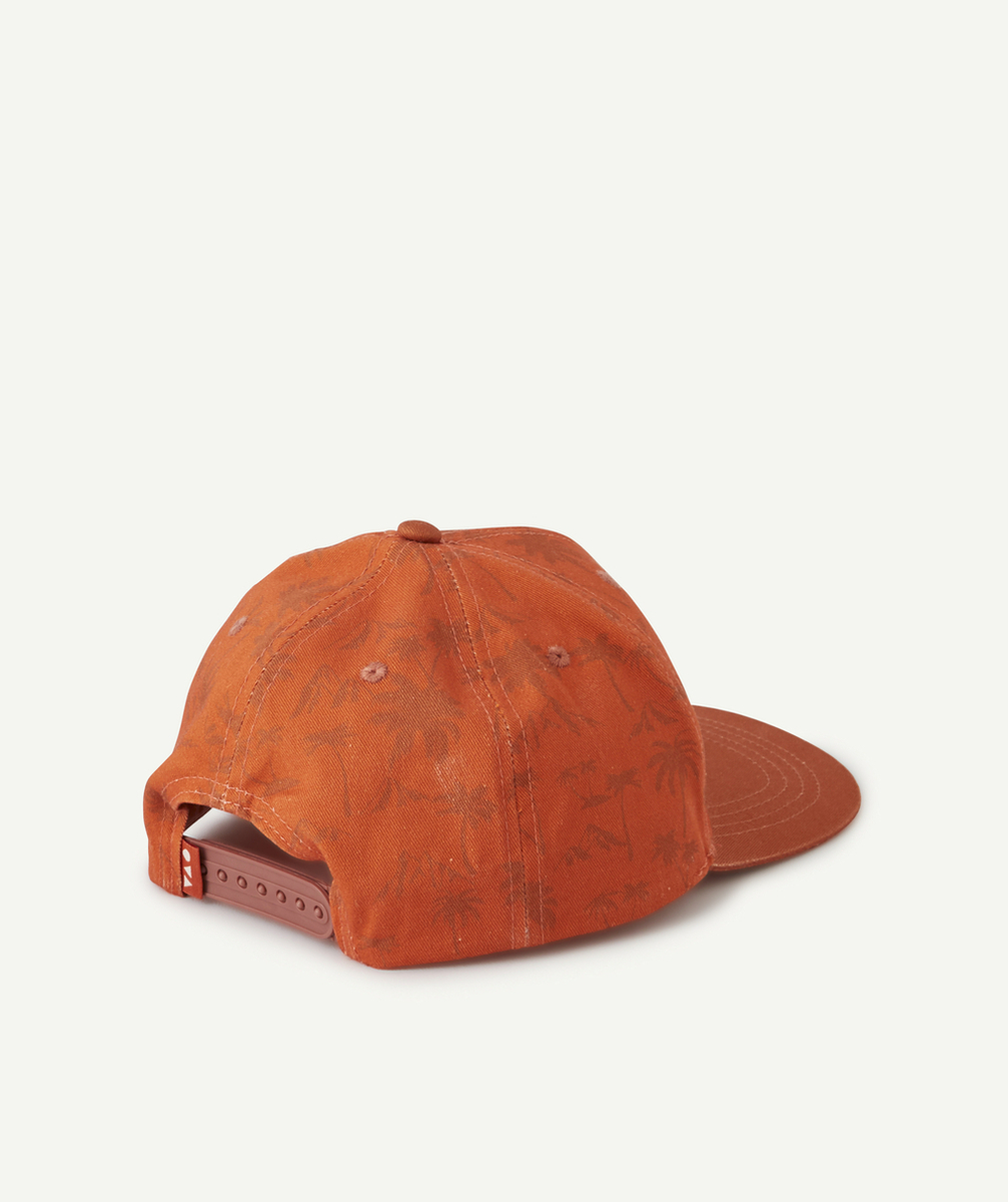 CASQUETTE GARÇON EN COTON ORANGE AVEC MESSAGE