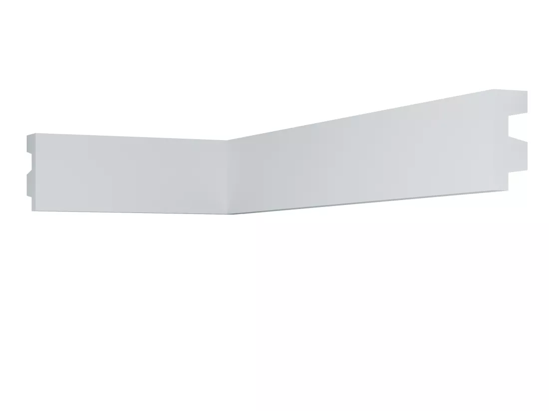 Lot de 3 plinthes en polystyrène L290 x l2 x H5 cm blanc - ARDEO