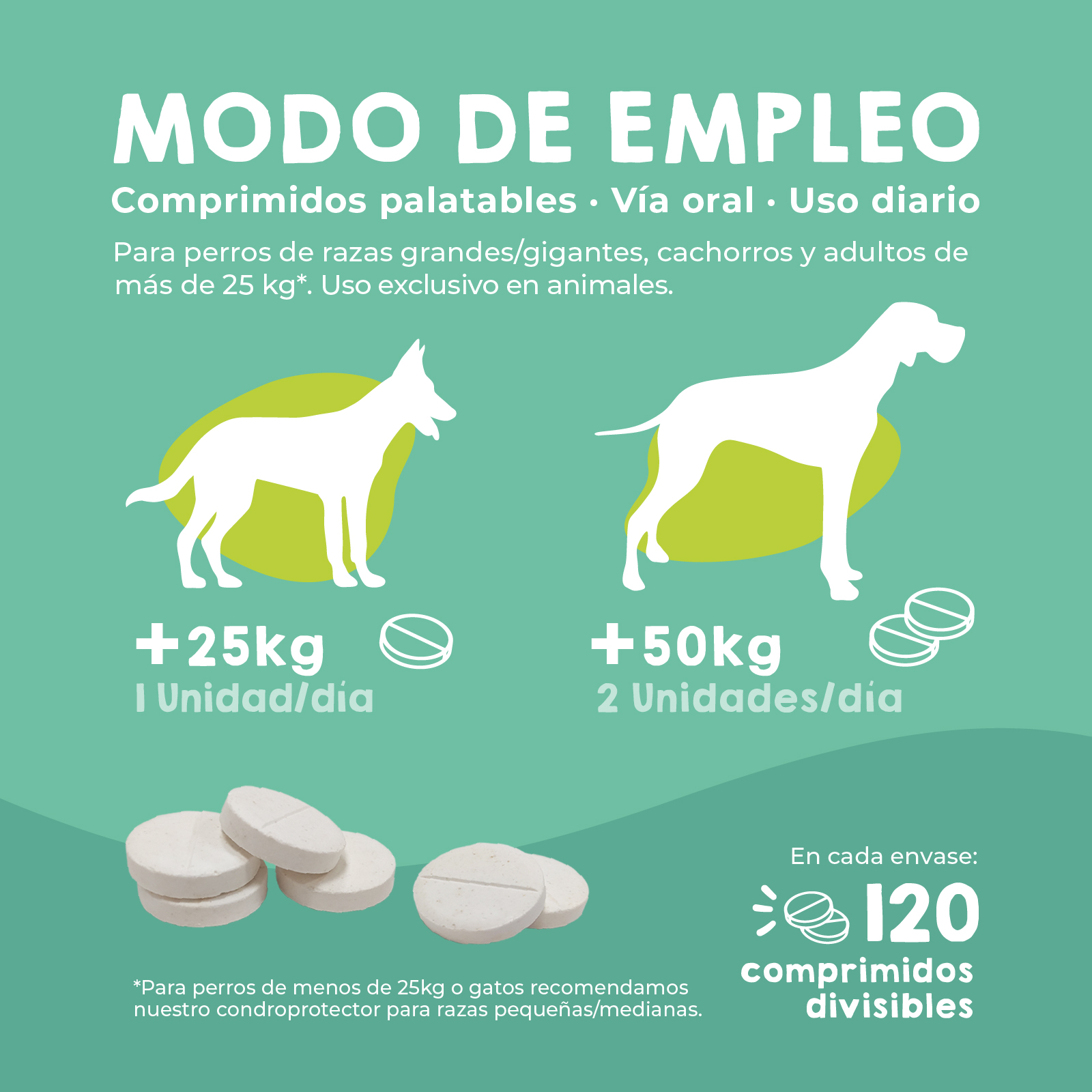 MAIKAI Condroprotetor para Cães de Grande Porte e Gigantes - 120 Comprimidos
