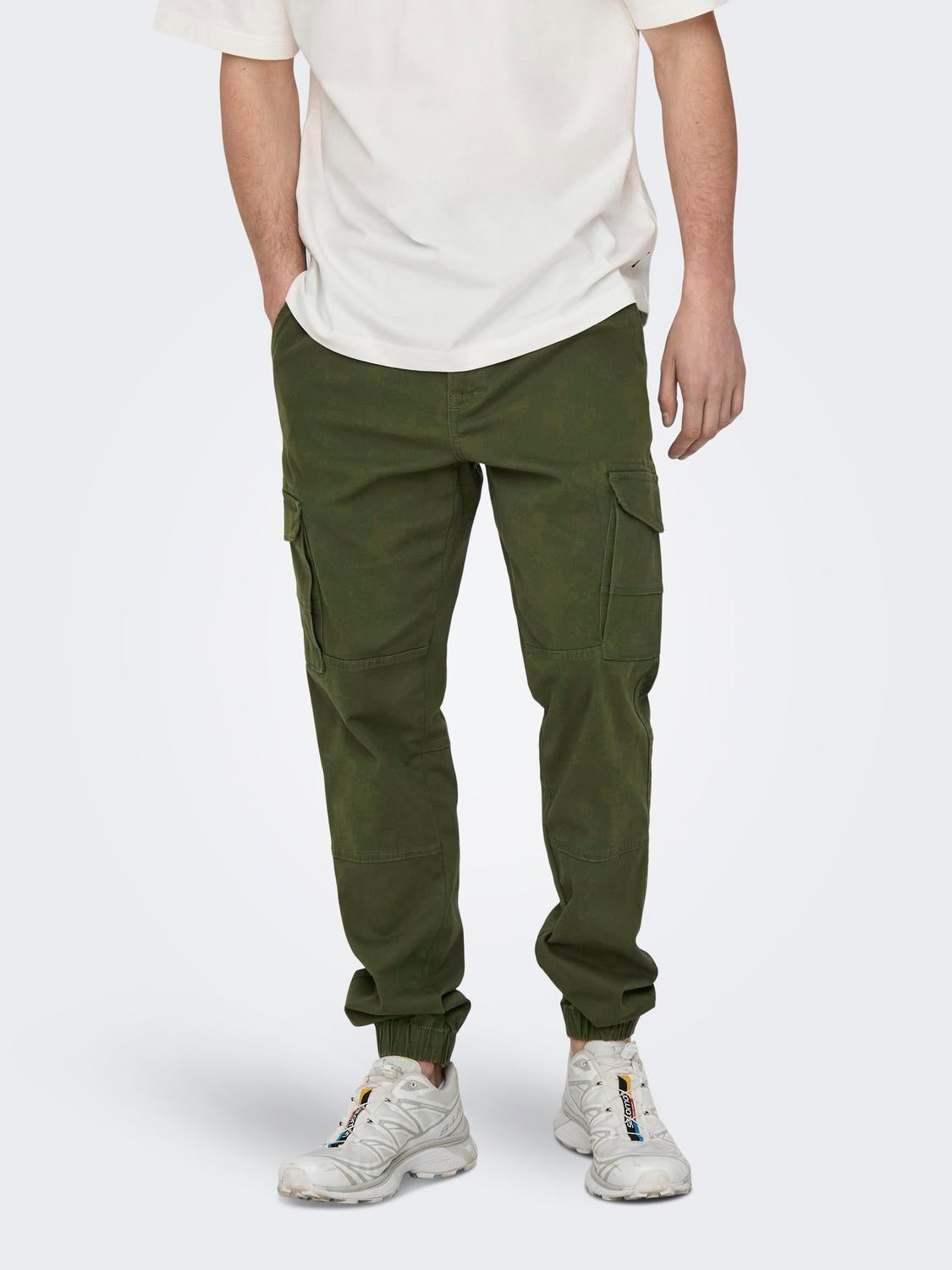 ONSCARTER Verjüngt Cargo-Hose Olive Night