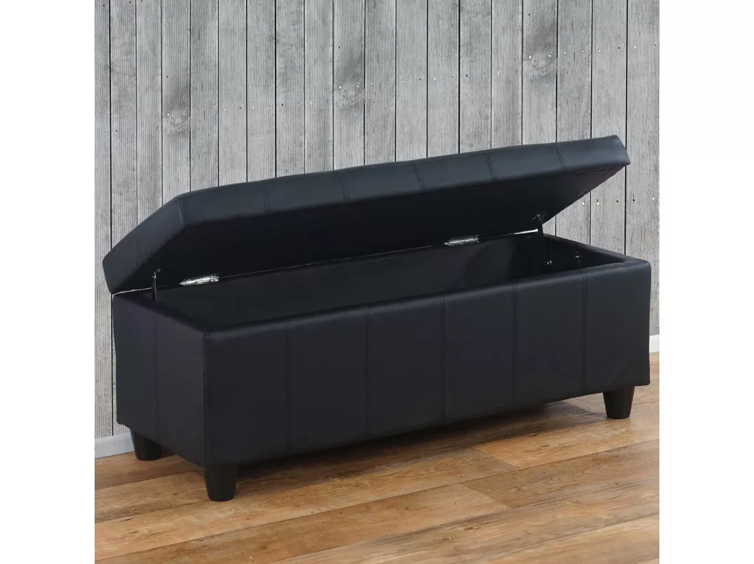 Coffre de rangement Kriens, noir mat