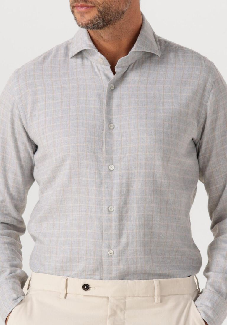 lichtgrijze xacus casual overhemd 91338 721ml