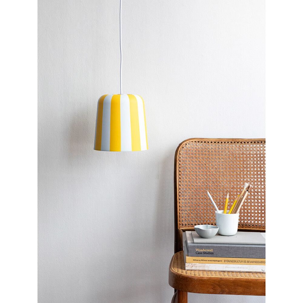 TAKLAMPE DYBERG LARSEN GRY GUL/HVIT