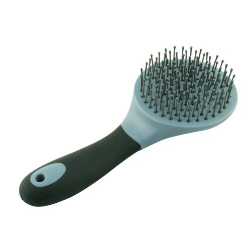 Escova Roma macia para crina e cauda, cor cinza