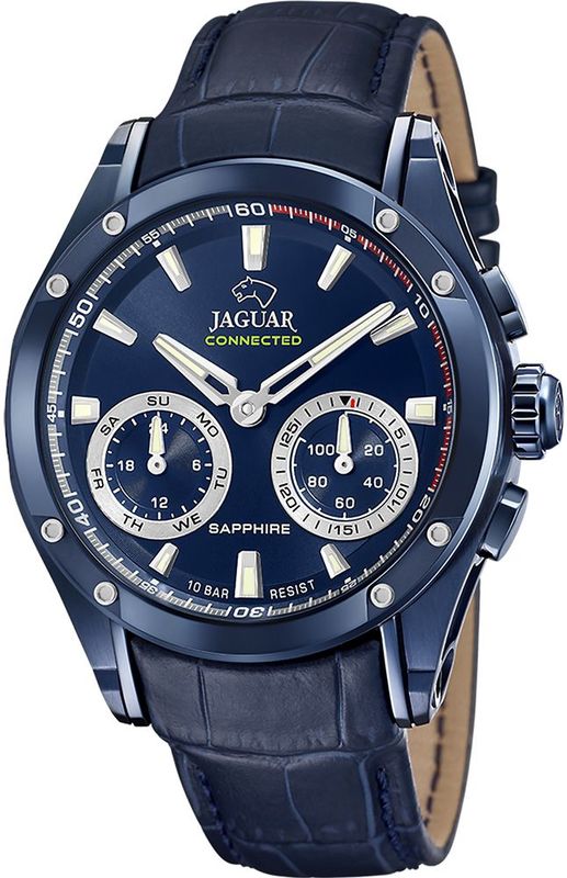 Jaguar - J961/1 - Herenhorloge - Blauw - Saffierglas - RVS - 10 ATM