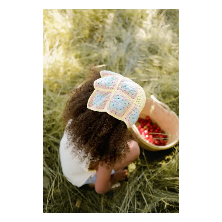 Louise Misha Foulard Holly Crochet | Jaune pâle