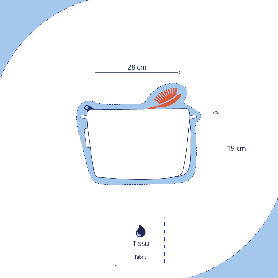Trousse De Toilette Jacquard Bleu