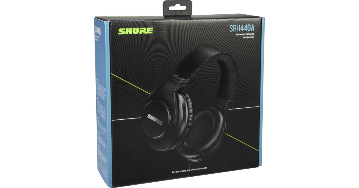 SHURESRH440A Professionele studio-koptelefoon over-ear hoofdtelefoon  (Zwart)