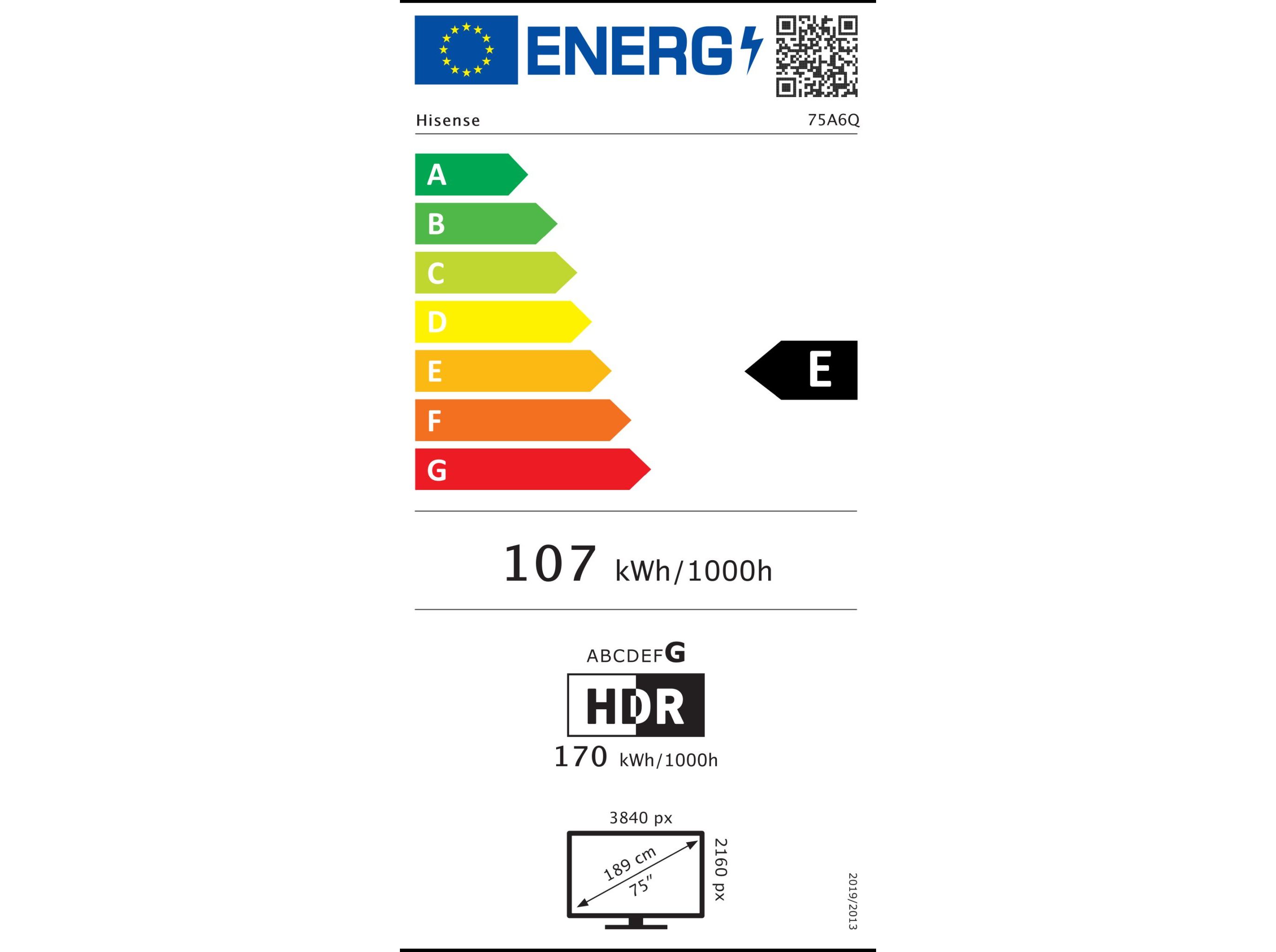 TV HISENSE 75A6Q (75'' SMART 4K 189CM)