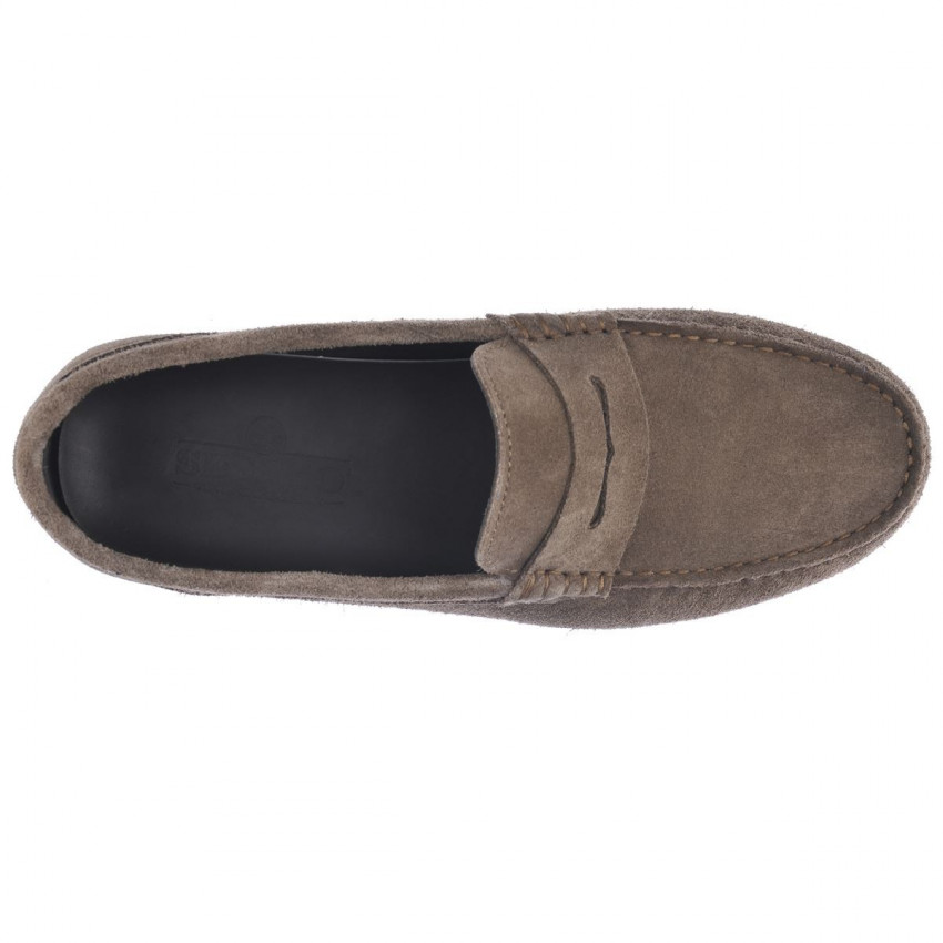 BYRON SUEDE Almond MOCASSIN-Mocassin pour homme en cuir suede