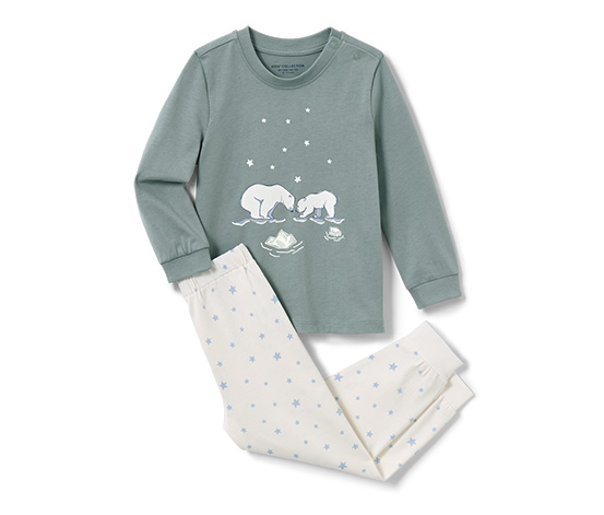 Kinder-Pyjama »Glow in the dark«, grün