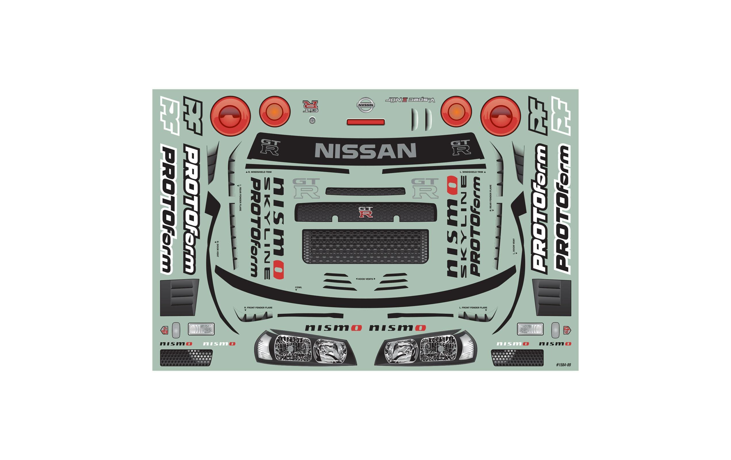 Karosserie Nissan Skyline GT-R R34 unlackiert, 1:7<br>Nissan Skyline Karosserie passend zu Arrma Felony & Infraction