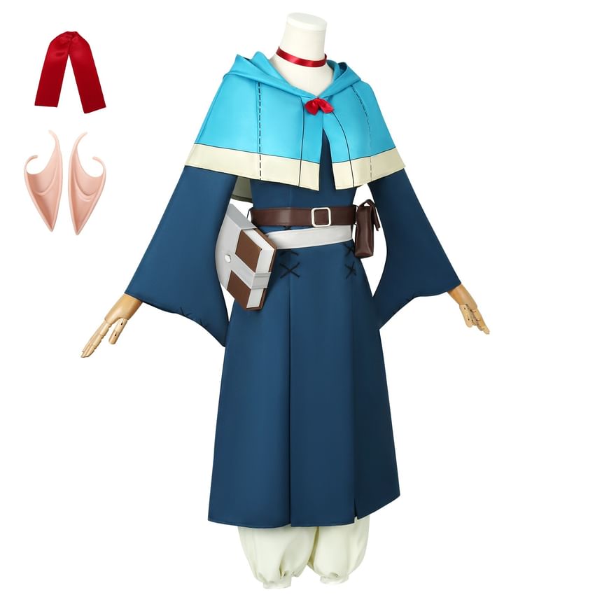 Feravin - Heerlijk in Dungeon Marcille Cosplay Kostuum Pruik / Set