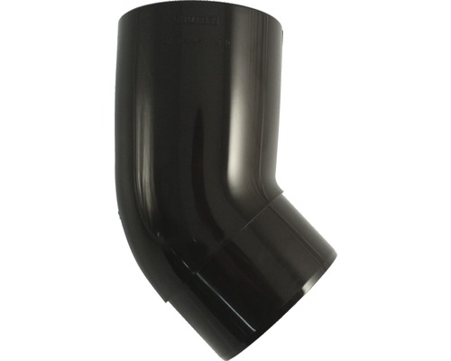 Marley ronde kunststof afvoerbocht, 45 graden, chocoladebruin RAL 8017, nominale breedte 75 mm