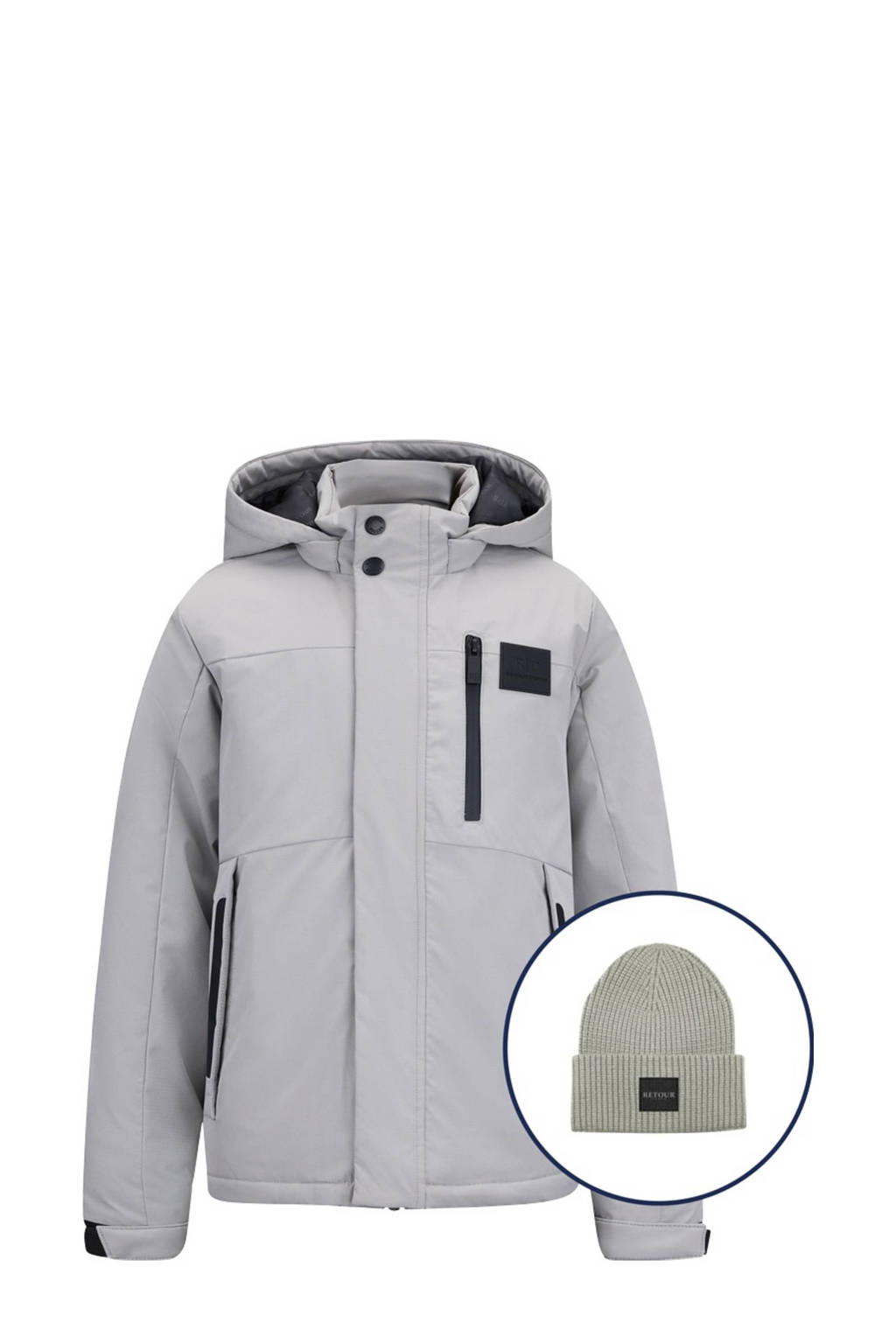 Retour Jeans gewatteerde winterjas Victor beige