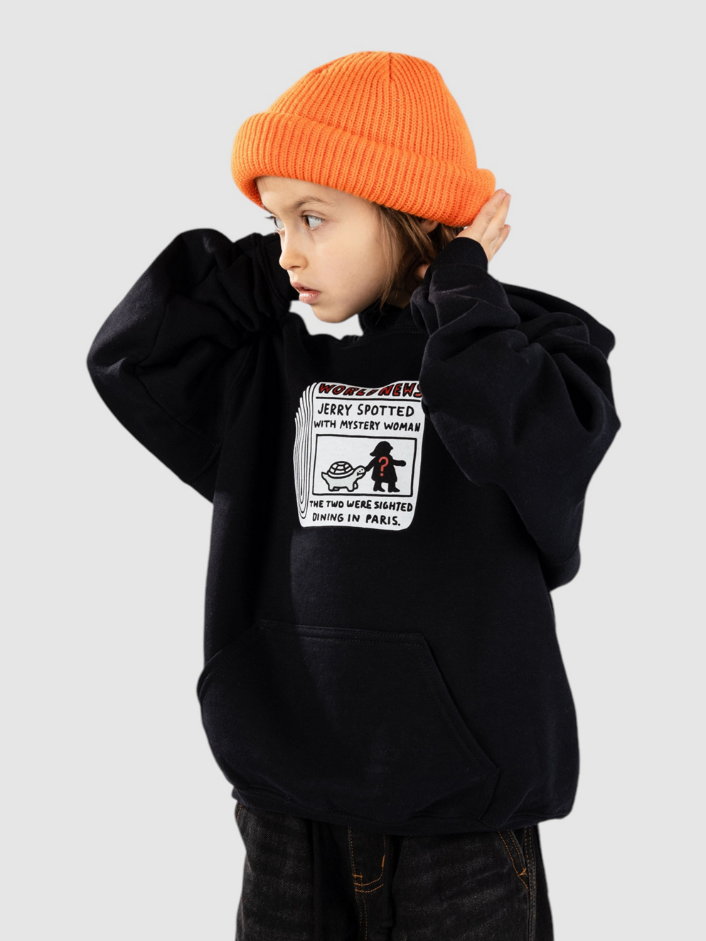 A.LAB World News Kids Hoodie black