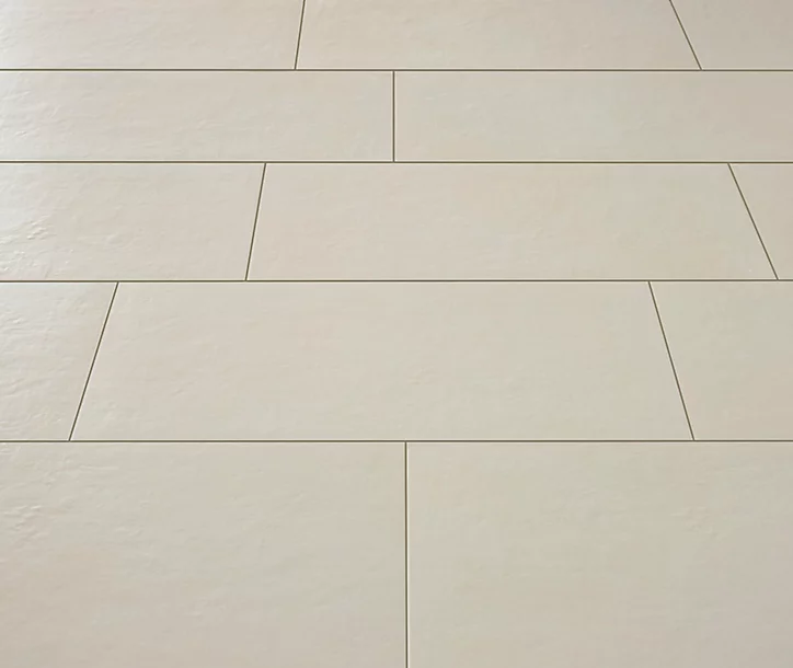 Carrelage sol et mur grès cérame effet pierre blanc cassé mat 30 x 60 cm Chalky GoodHome