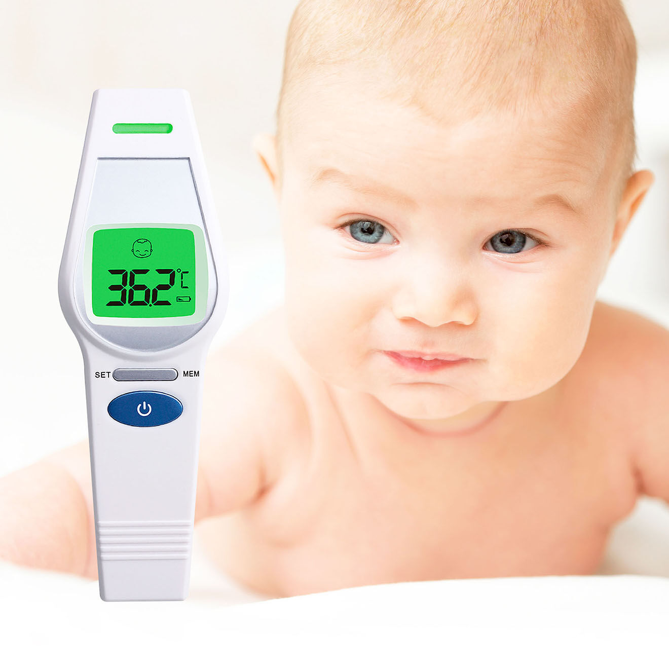 Yoghi Thermomètre frontal norme médicale blanc