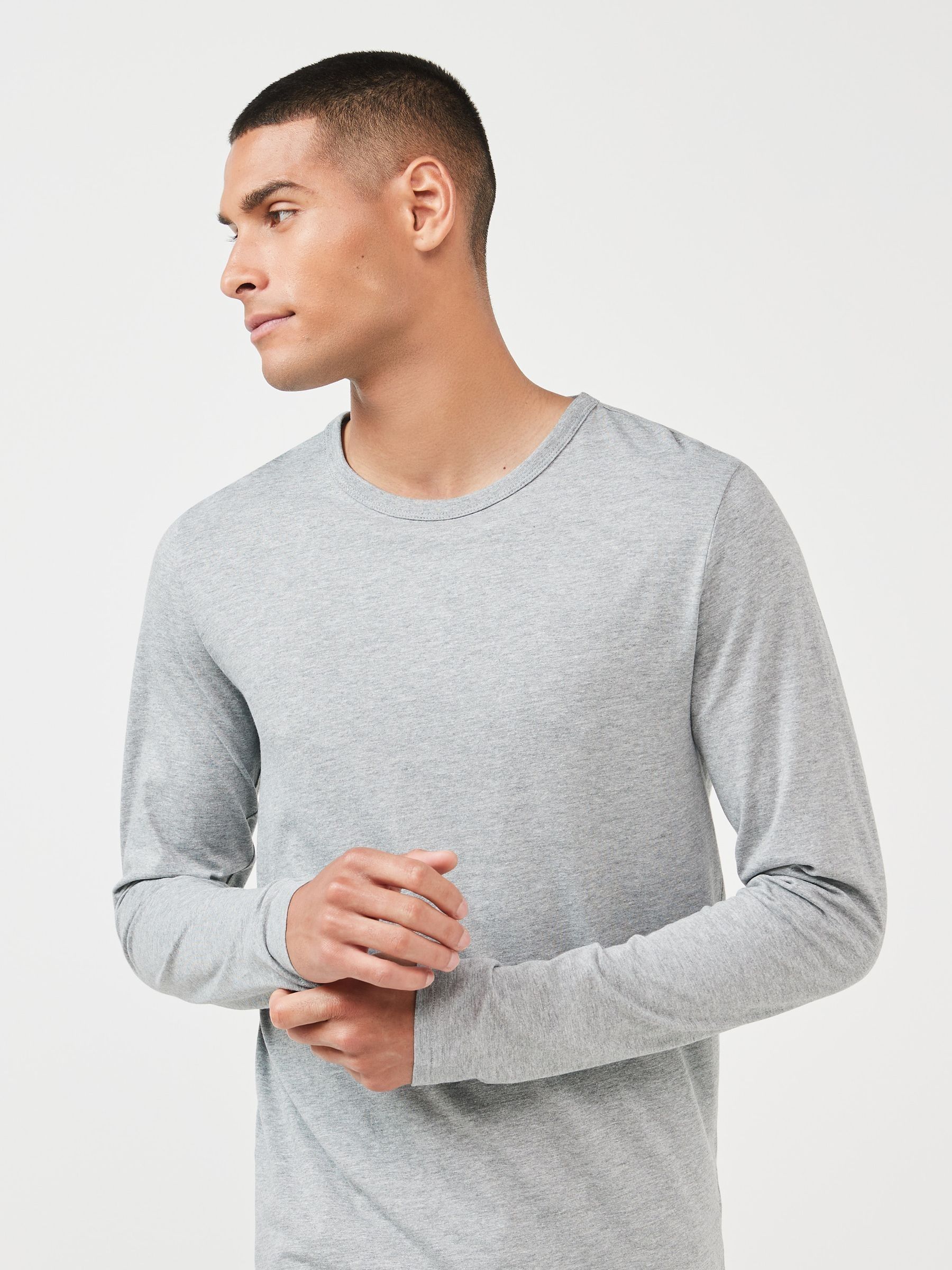 Wit/zwart/grijs/marineblauw - Set van 5 T-shirts met lange mouwen en laagjes