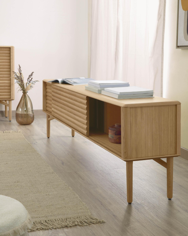 Kave Home Lenon tv-meubel 200x57 naturel