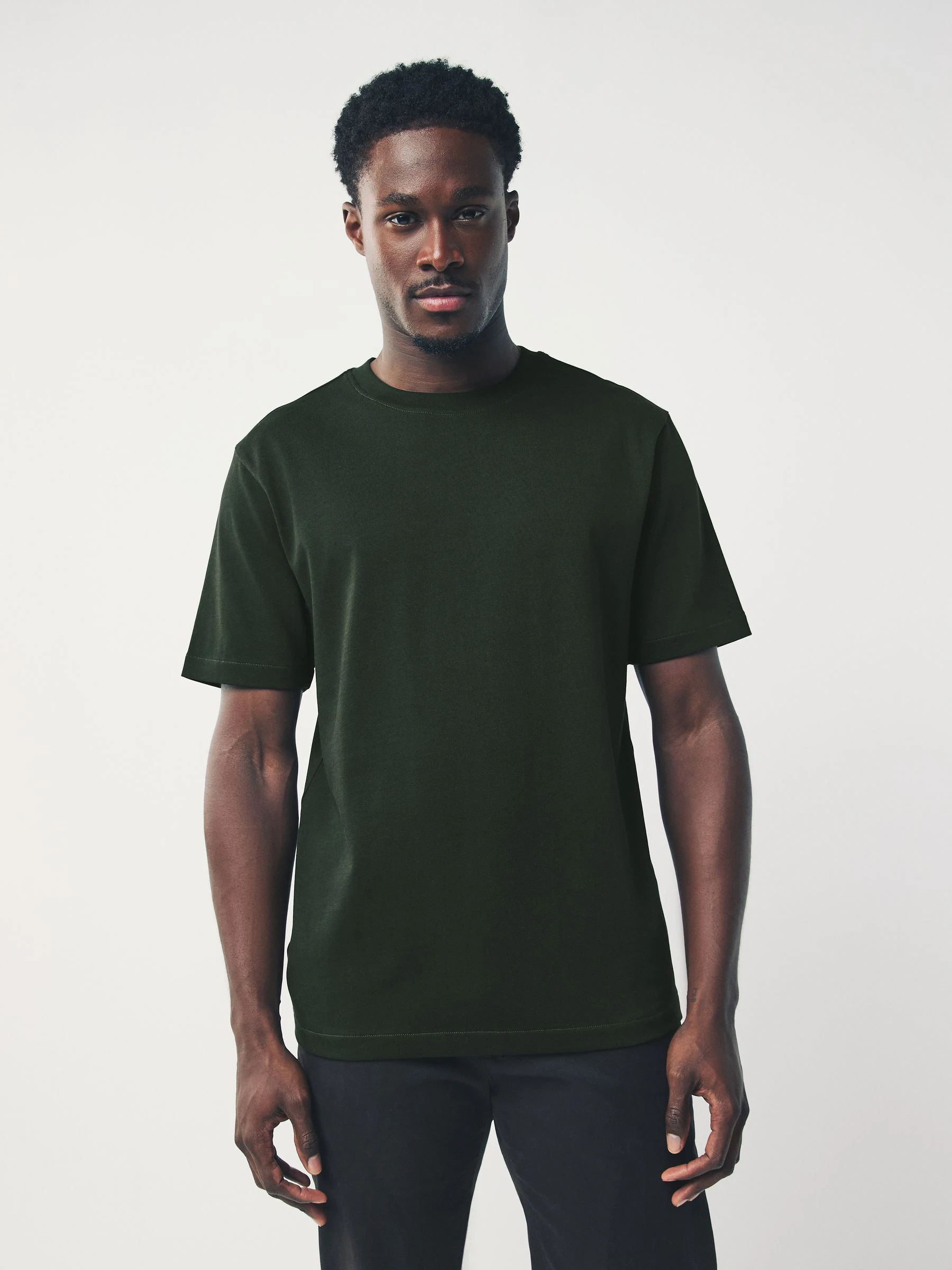 Marineblauw/groen/bordeauxrood - Relaxed fit - Verpakking van 3 T-shirts van zware stof