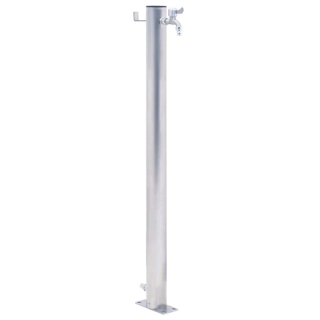 Colonne à eau de jardin 40 cm acier inoxydable rond