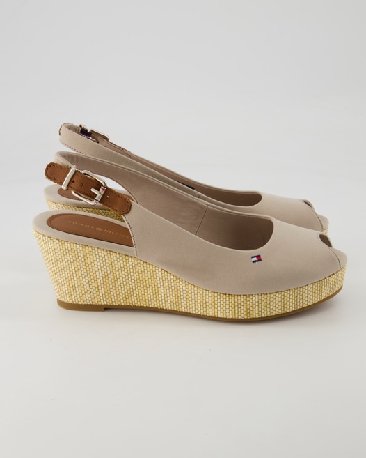 Tommy Hilfiger Iconic Elba Sling Back Sandalen in Grau