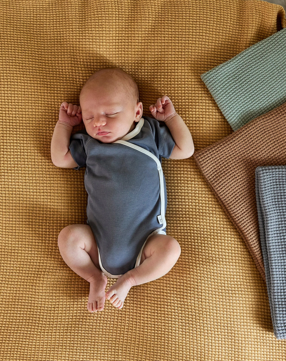 Strick-Babydecke NUBS (80x100) in camel