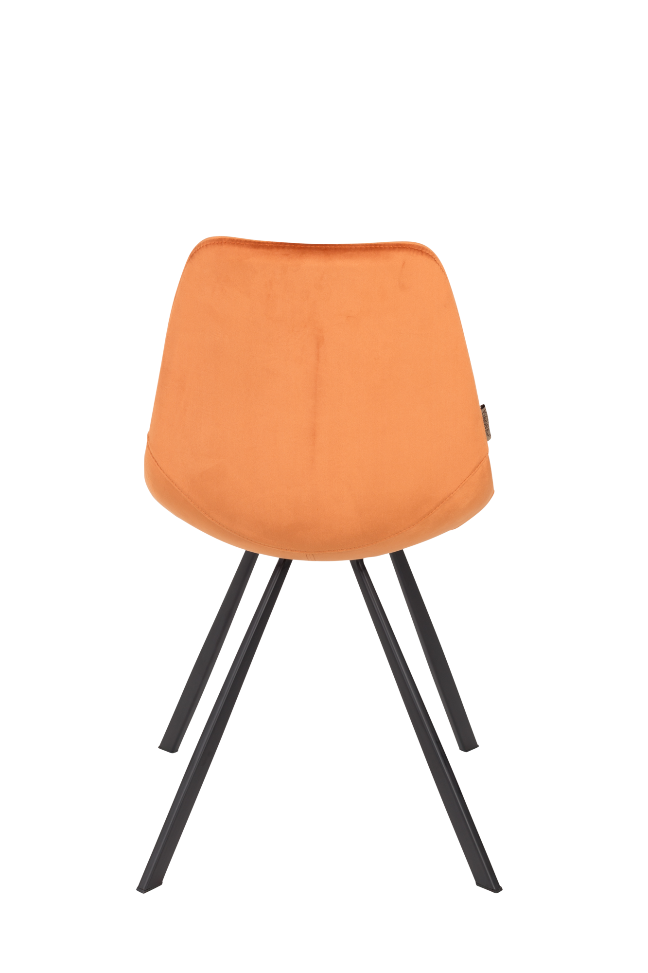 Eetkamerstoel Franky Velvet oranje - set van 2