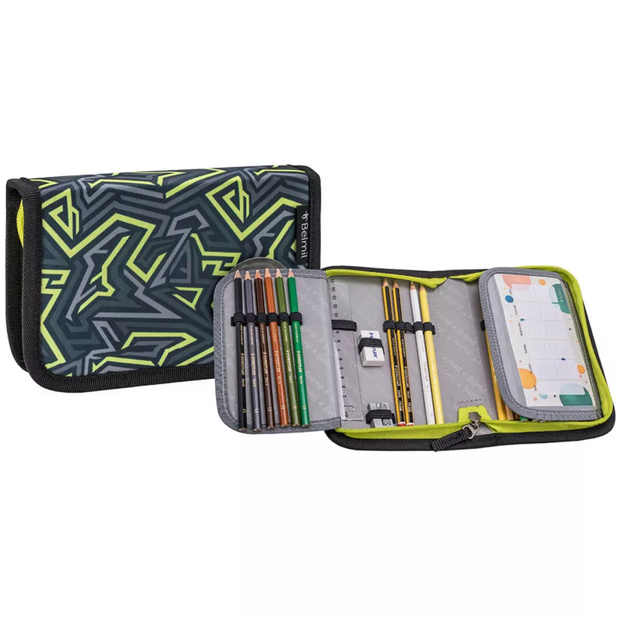 Belmil Schulranzen Premium Comfy Plus Set 6-teilig Iguana
