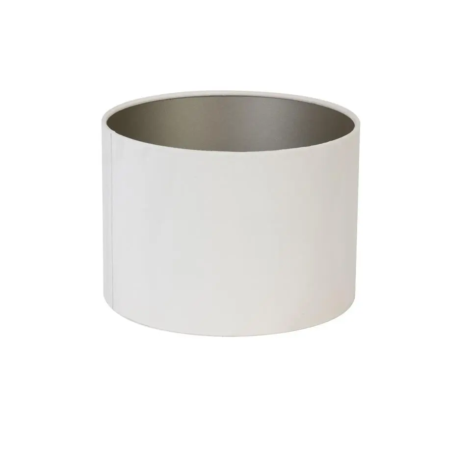 Cilinder Lampenkap Velours - Wit - Ø30x21cm