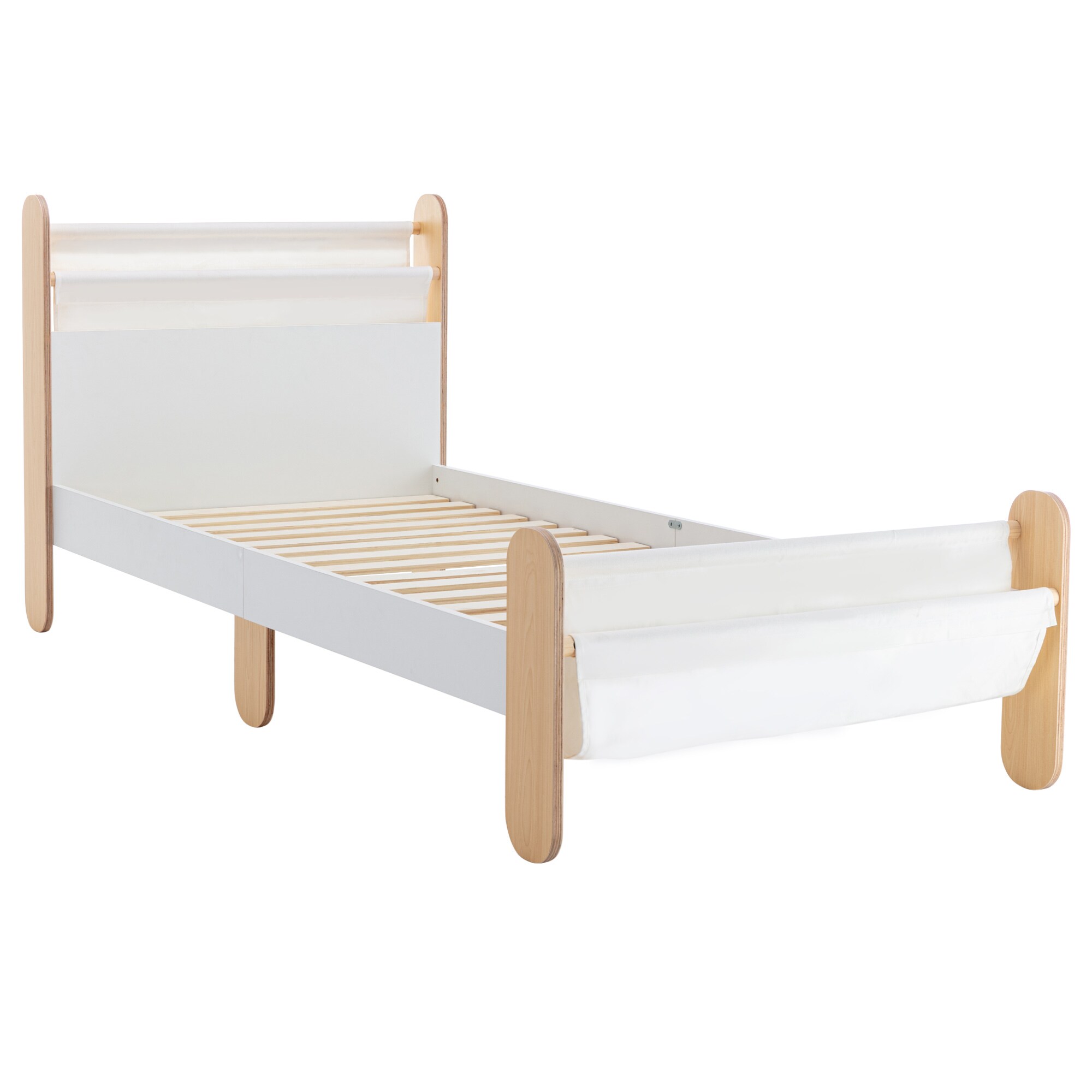HOMCOM Kinderbett mit Kinderfreundlichem Design bunt 229L x 98B x 95H cm