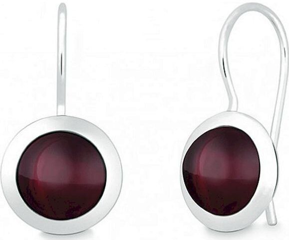 Quinn - Oorbellen - Zilver - Granaat - 035839963
