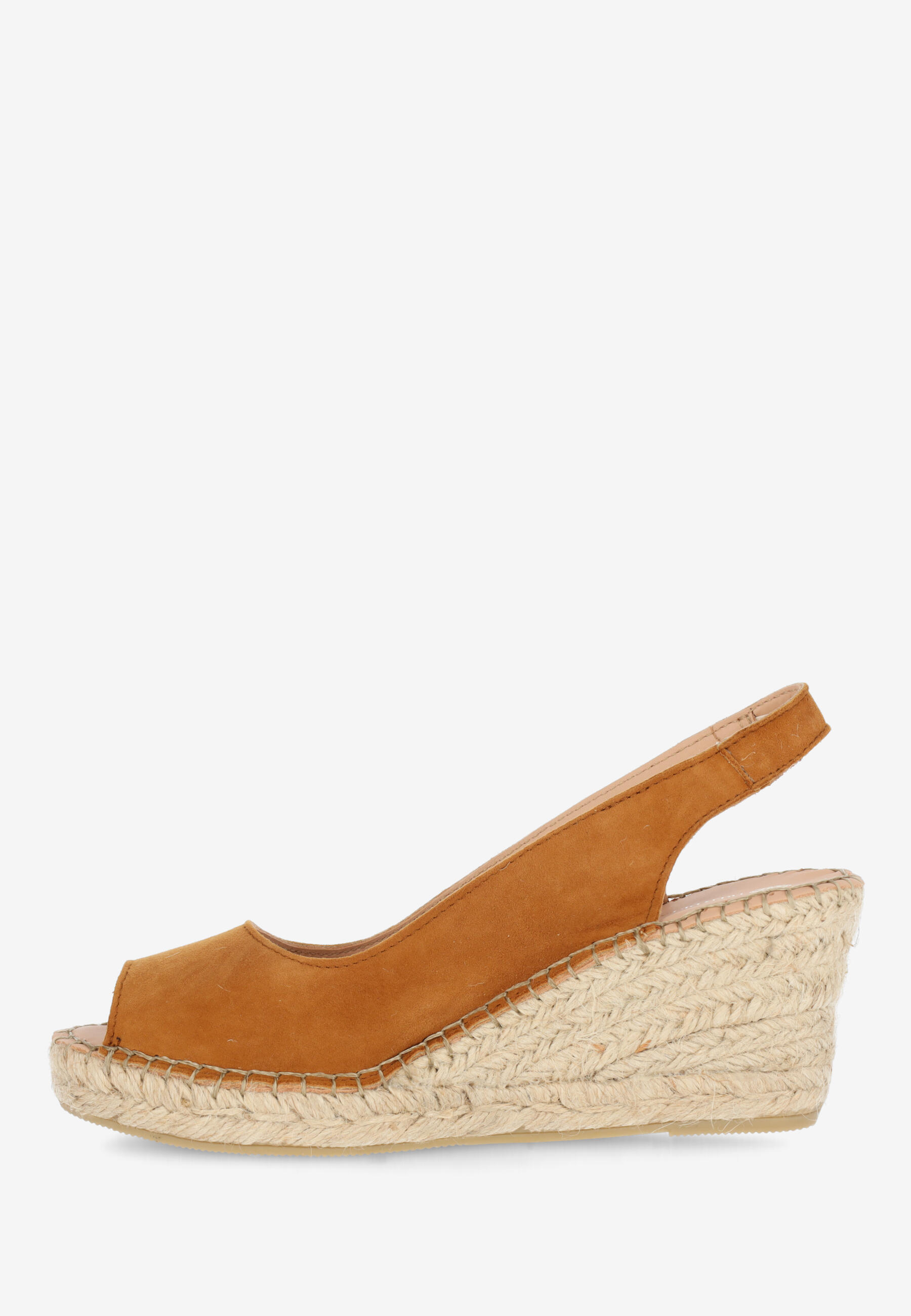 CLARE BEAU  Espadrille suede Cognac