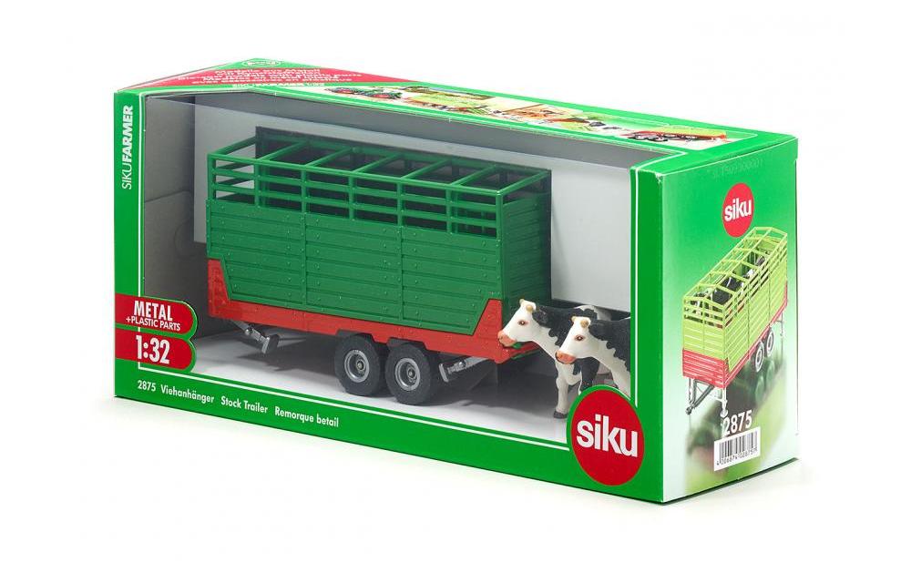 Viehanhänger 1:32Siku Farmer 2-Achs Tier-Transportanhänger