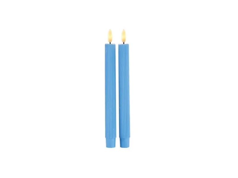 Sirius Smilla Genopladelig Kronelys 2 stk - Blå - H 25 cm