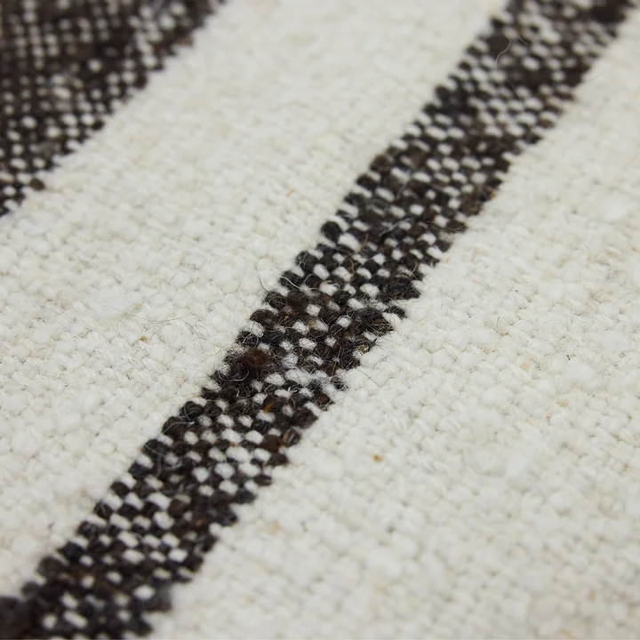 HKliving - Striped Kelim Wollteppich, 200 x 300 cm, cream