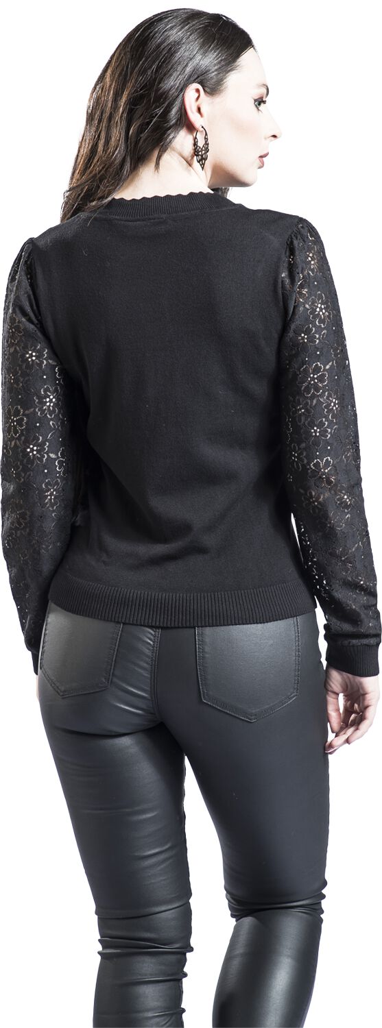 Pull Manches en Dentelle | Voodoo Vixen Pull tricoté