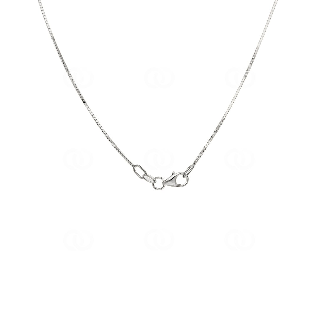 Venezianerkette diamantiert 750/18 K Weissgold 0.8mm