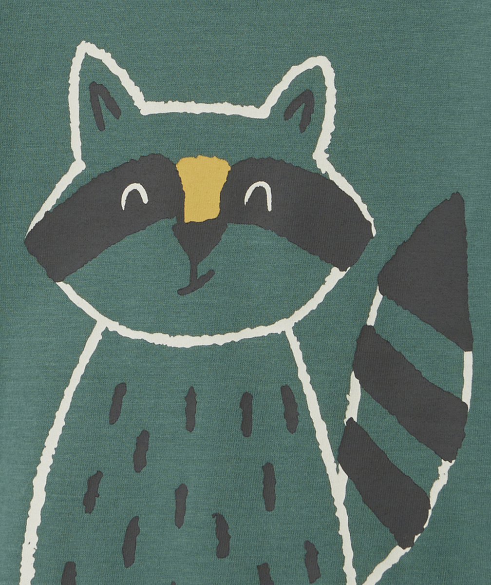T-SHIRT BÉBÉ GARÇON EN COTON BIO VERT AVEC RATON FARCEUR