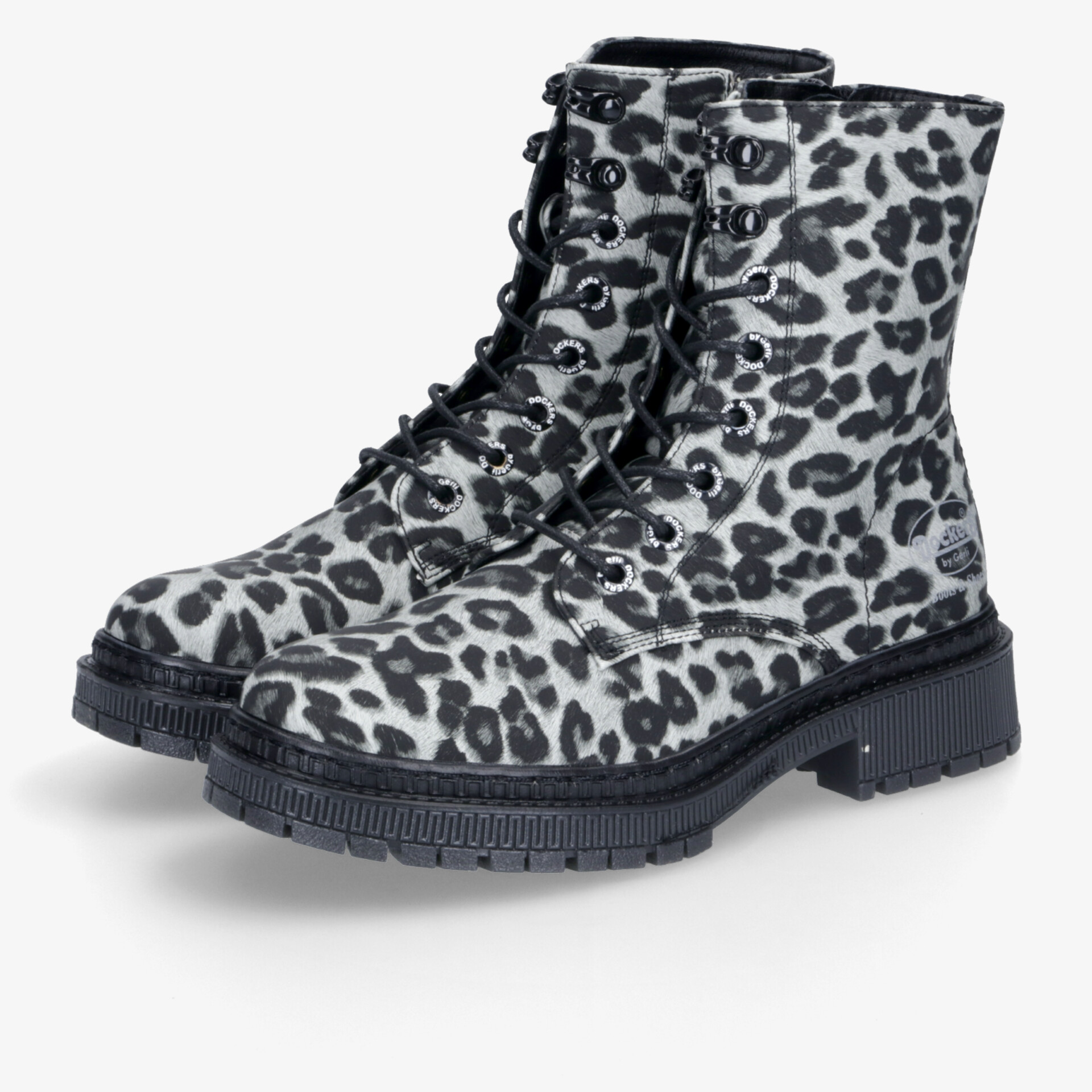 Dockers Damen Schnürstiefeletten grau