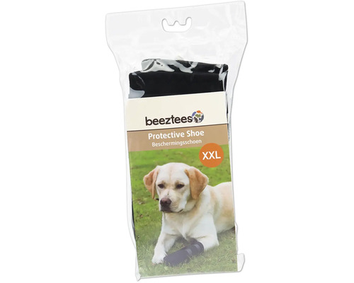 XXL pootbeschermers voor honden - beschermschoen, 6 stuks, neopreen met imitatieleren zool, pootmaat ca. 10 x 10 cm