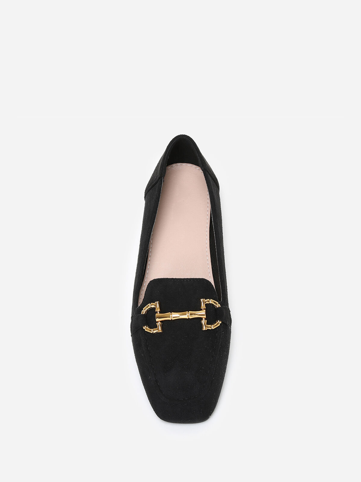 Mocassins en suédine avec bride- Noir